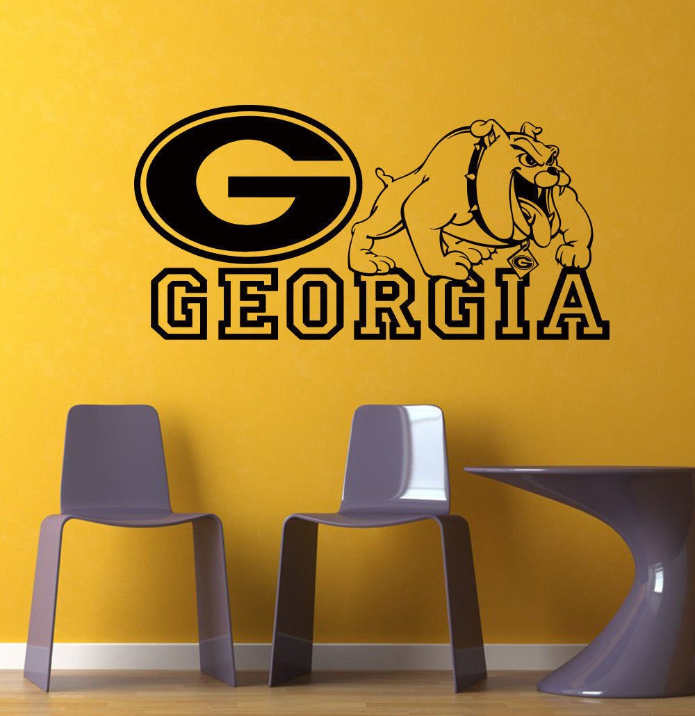 NCAA Wall Mural Vinyl Sticker GYM SPORTS LOGO TEAM GEORGIA DA2841