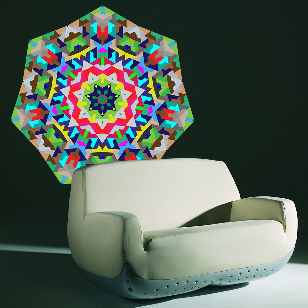 India Mandala Full Color Wall Decal Sticker AN-258 FRST