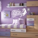Figure skating skates sport Kids Room Stylish Wall Art Sticker Decal 10085