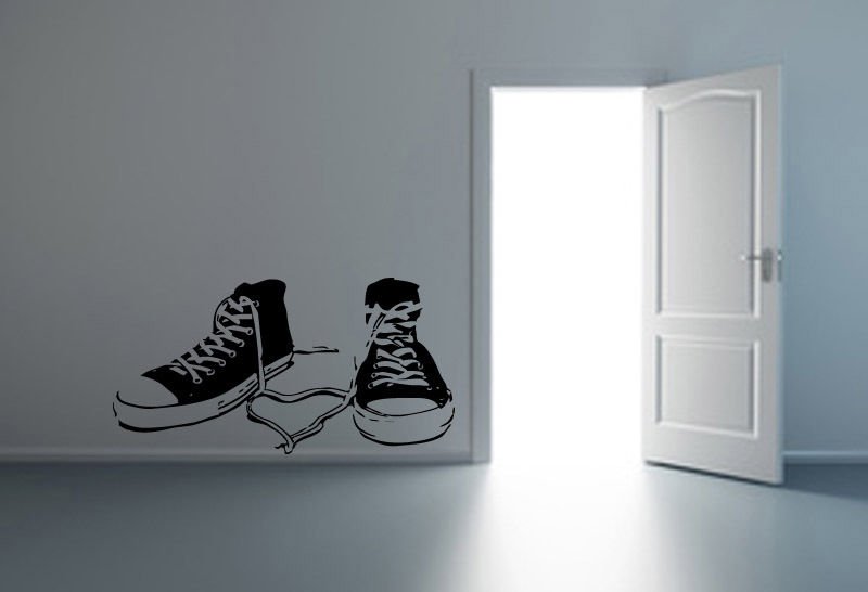 Wall Decor Vinyl Decal Keds Sneakers Shoes tz231
