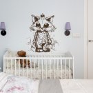 Animal little cat kitten schoolgirl Kids Room Stylish Wall Art Sticker Decal8676