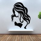 Beautiful Face Girl Woman Hair Salon  Wall Decor Vinyl Decal Sticker tz2111