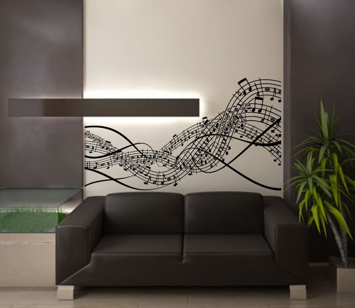 Music notes song dancing Kids Room Stylish Wall Art Sticker Decal 9746