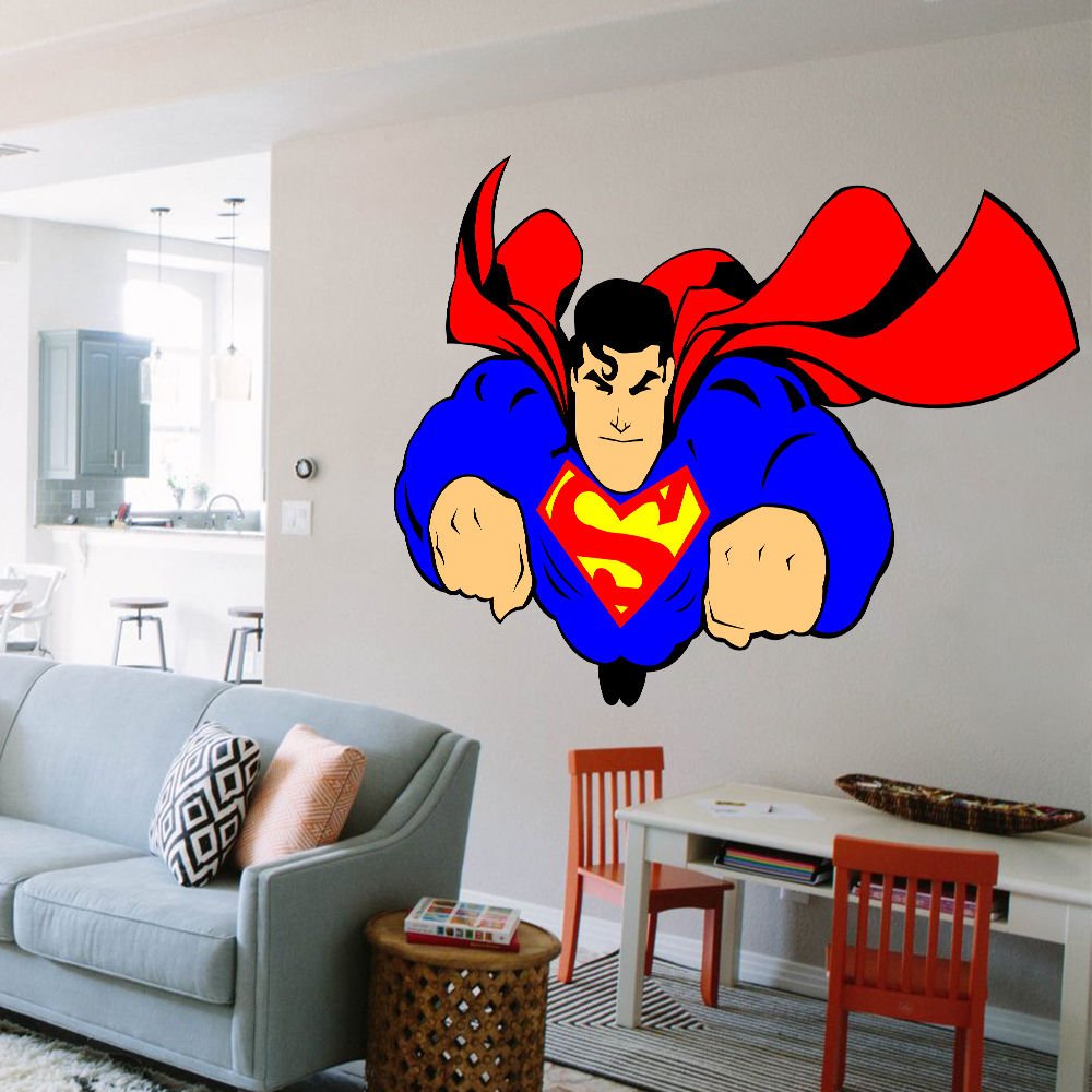 Superman Superhero Comics Marvel Full Color Wall Decal Sticker AN-403 FRST