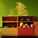 Dinosaur dragon warrior sword Kids Room Stylish Wall Art Sticker Decal 8841