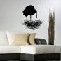 Nature landscape tree plant nest heron Kids Stylish Wall Art Sticker Decal 10086