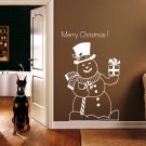 Merry Christmas Snowman gifts Kids Room Stylish Wall Art Sticker Decal 8919
