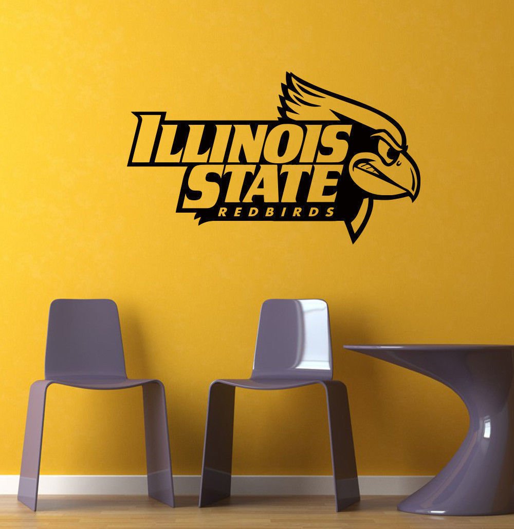 NCAA Wall Mural Vinyl Sticker Gym SPORTS LOGO Illinois State Redbirds DA2904
