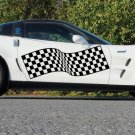 Car Side Wrap Decor Vinyl Decal Sticker Checkered Flag Stripes N153