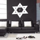 Star of David Time clocks while Room Children Stylish Wall Art Sticker Decal8693