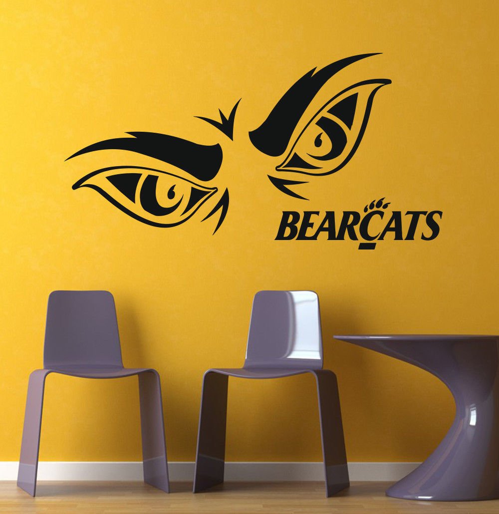 NCAA Wall Mural Vinyl Sticker GYM SPORTS LOGO EMBLEM TEAM EYES BEARCATS DA2736