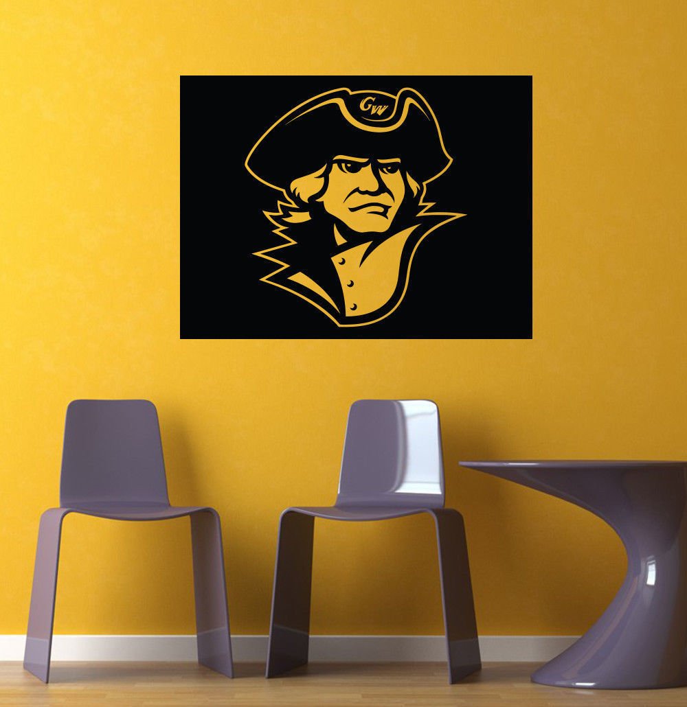 NCAA Wall Mural Vinyl Sticker GYM SHOP SPORTS LOGO EMBLEM TEAM COLONIALS DA2849