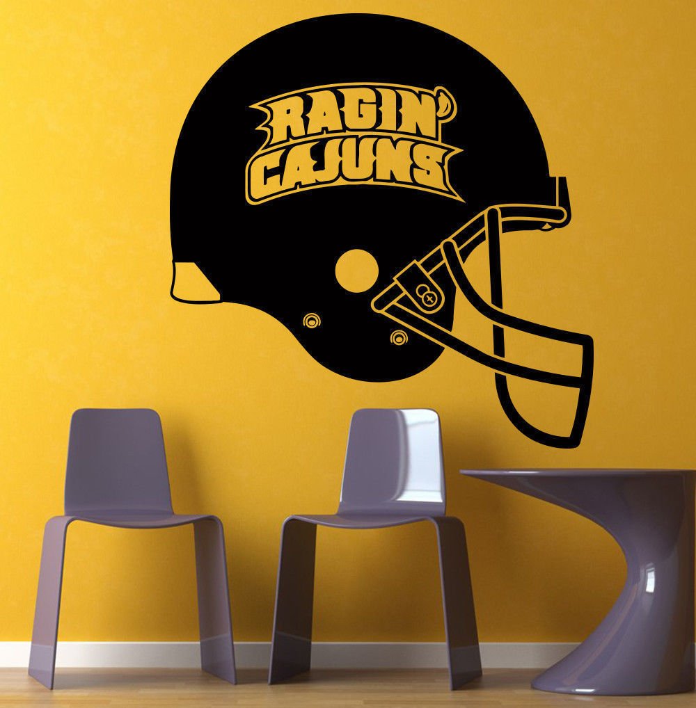 NCAA Wall Mural Vinyl Sticker SPORTS LOGO Helmet Lafayette Ragin' Cajuns DA2944