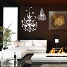 Mirror chandelier lighting vintage birds Room Stylish Wall Art Sticker Decal9353