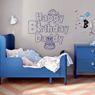 Happy Birthday holiday cake candles boy Stylish Wall Art Sticker Decal 9088