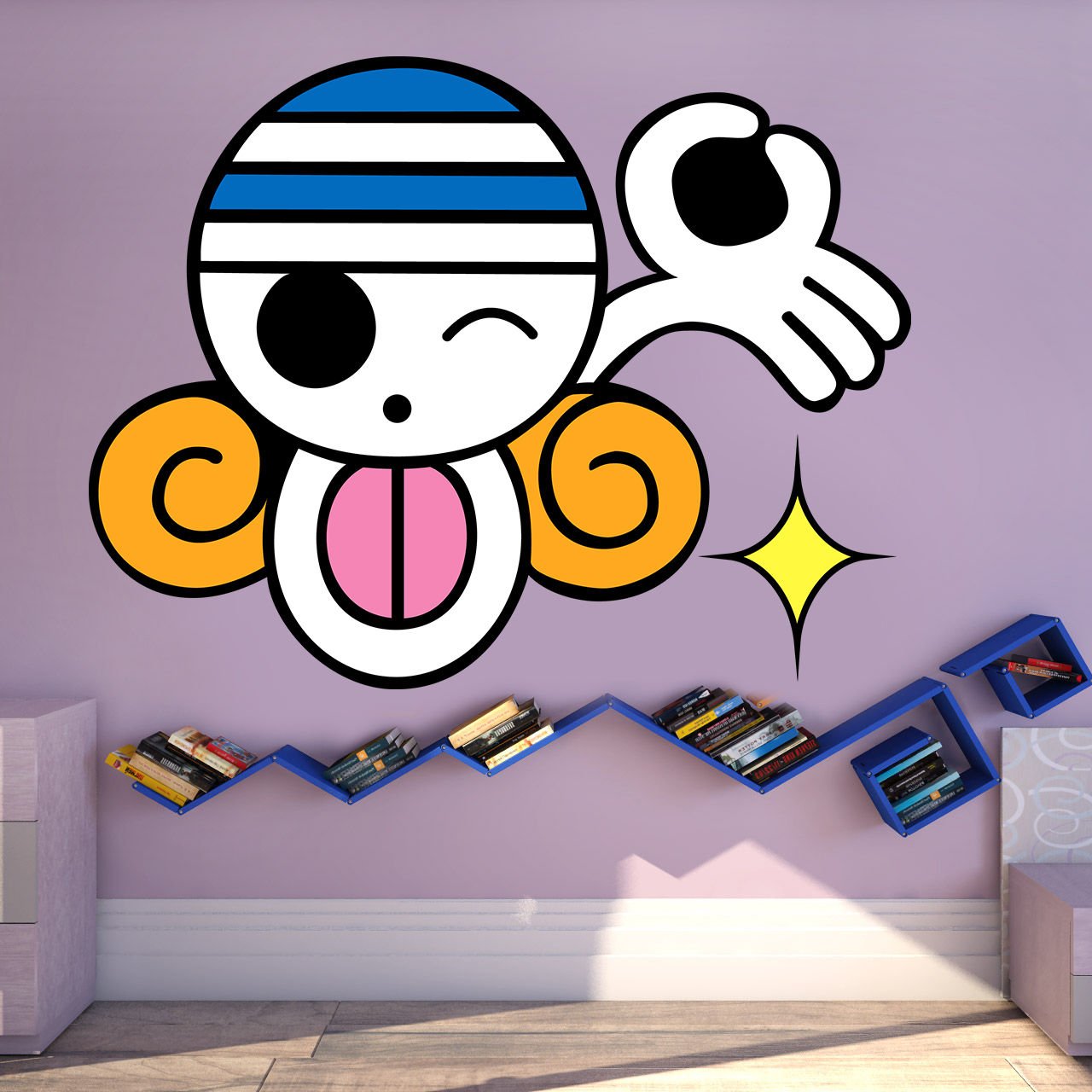 Graphic Design Abstraction Ornament Full Color Wall Decal Sticker AN