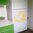 Animal Funny cat fast food fat cat Horses Stylish Wall Art Sticker Decal 10006