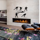 Sport skiing biathlon competition victory Stylish Wall Art Sticker Decal 9433