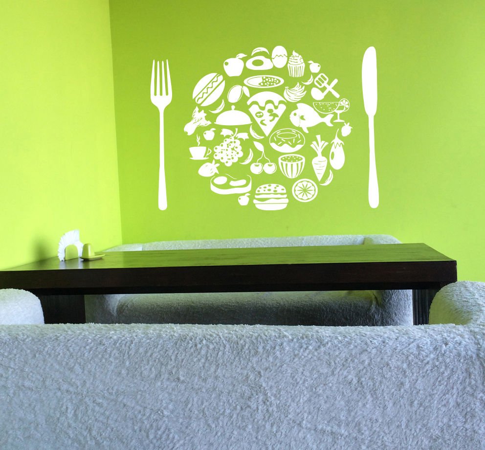 Kitchen A restaurant coffee bar fork food Stylish Wall Art Sticker Decal 8954