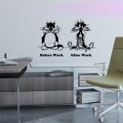 Before work after work cat animal Kids Room Stylish Wall Art Sticker Decal 9390