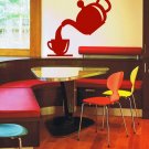 A restaurant kitchen coffee bar Tea coffee Stylish Wall Art Sticker Decal 9114