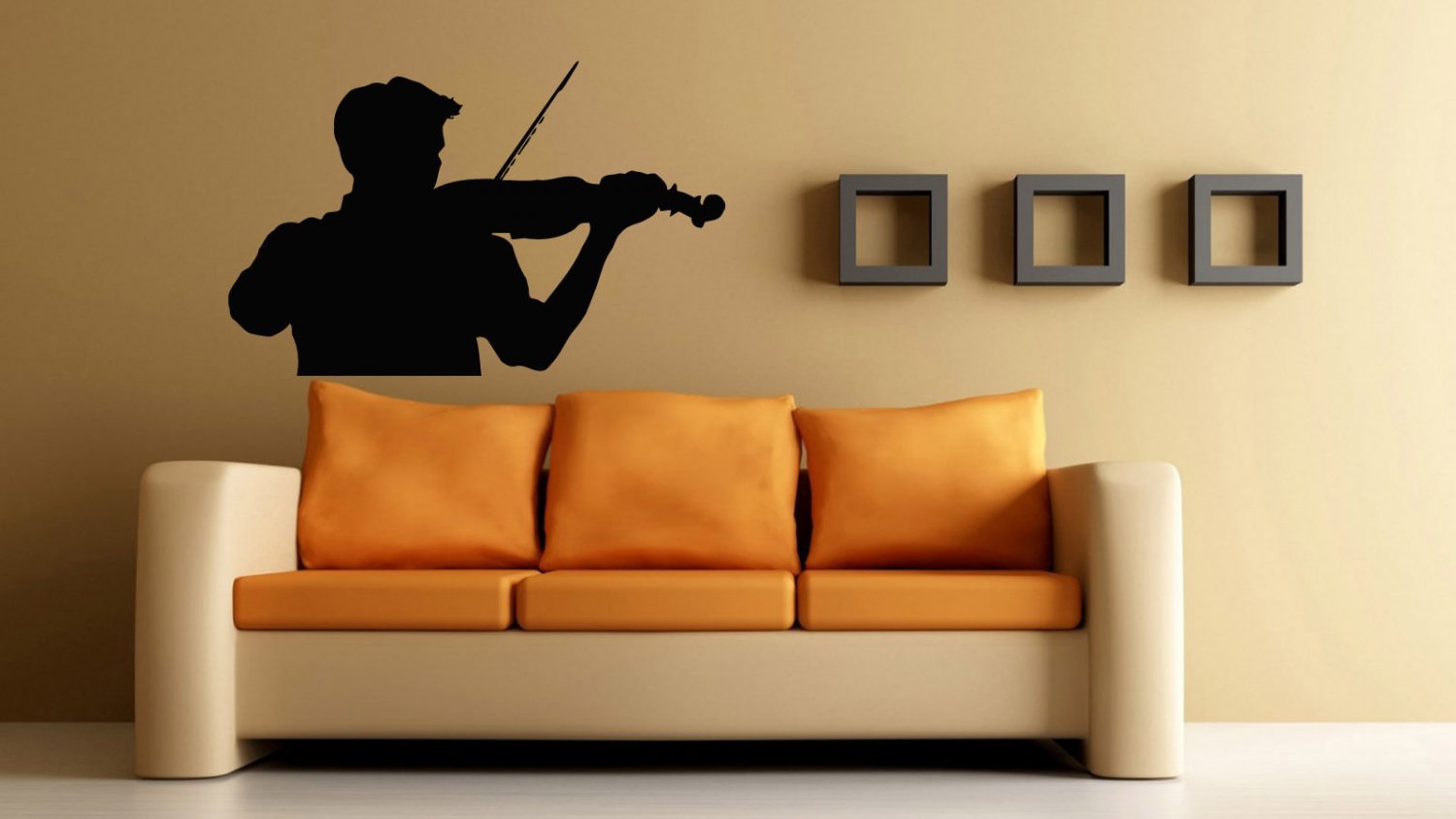 Wall Decor Vinyl Decal Man Playing Violin tz212