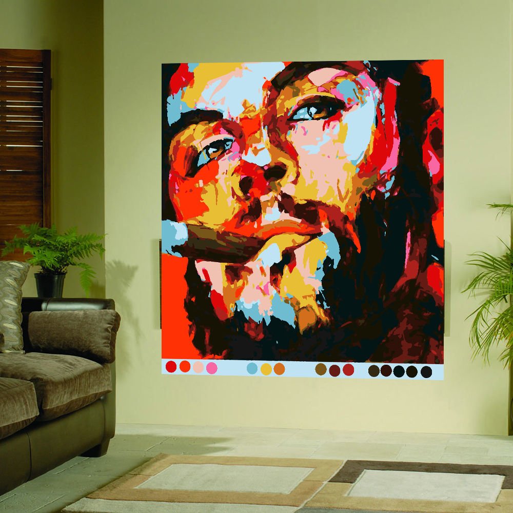 Man Portrait Full Color Wall Decal Sticker AN-278 FRST