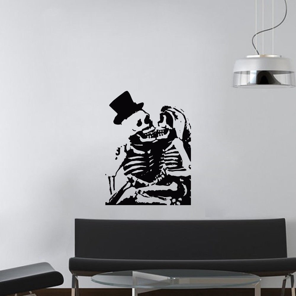 Wall Decor Vinyl Decal Sticker TWO LOVERS SKELETON DA784