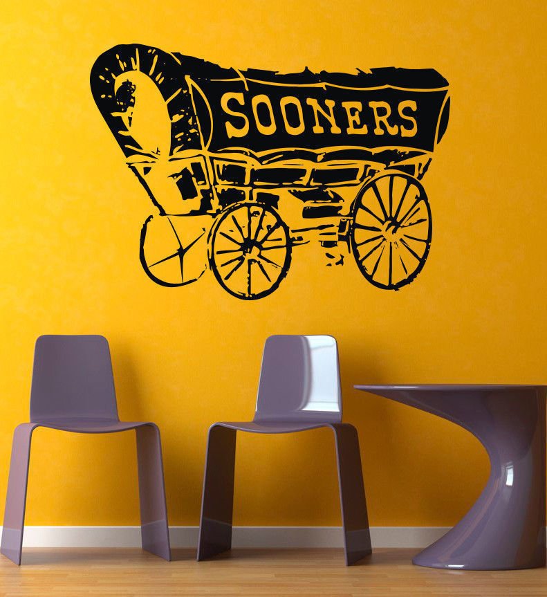 NCAA Oklahoma Sooners Team GYM SPORTS LOGO Wall Mural Vinyl Sticker DA3115