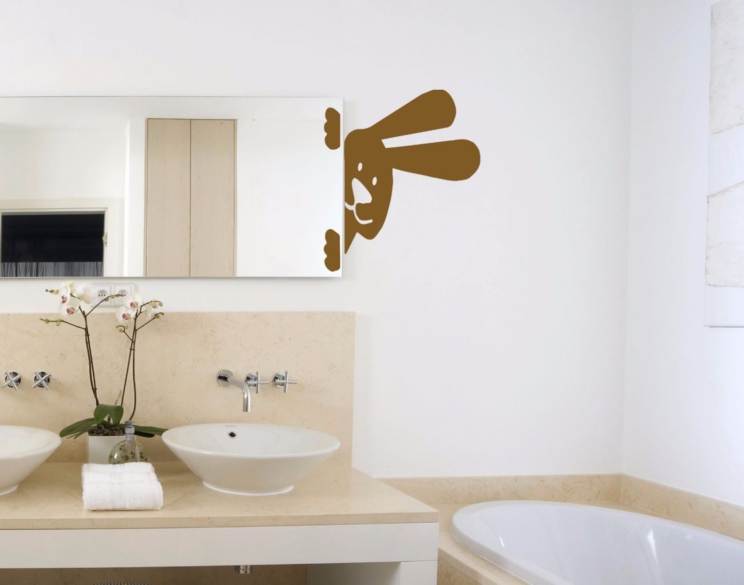 Animal hare rabbit spies Kids Room Children Stylish Wall Art Sticker Decal 9343