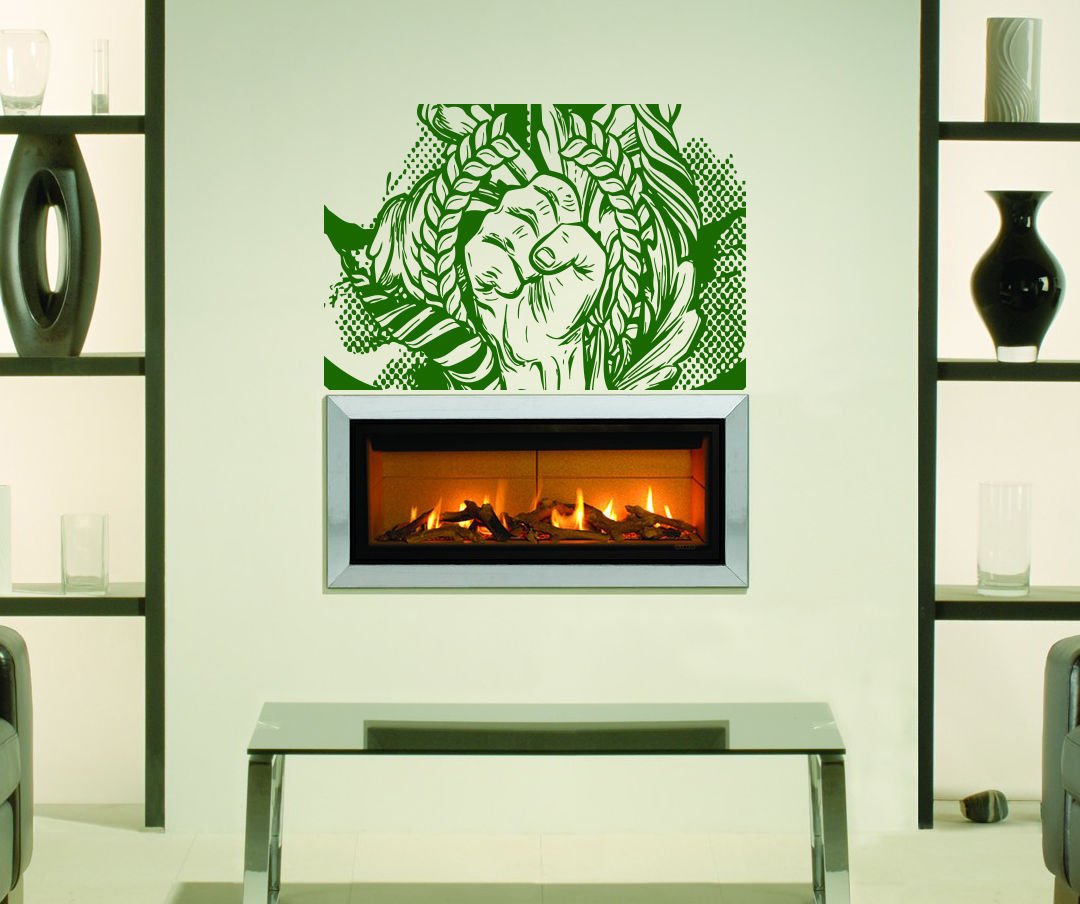 Template arm fist force power Kids Room Stylish Wall Art Sticker Decal 10124