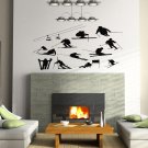 Sport Skiing ski jumping Kids Room Children Stylish Wall Art Sticker Decal 9431