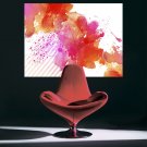 Orange Paint Spot Geometry Full Color Wall Decal Sticker AN-677 FRST