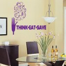Quote Stop Think eat save Kids Room Children Stylish Wall Art Sticker Decal 9402