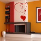 Beautiful woman girl wineglass hat Kids Room Stylish Wall Art Sticker Decal 9011