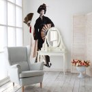 Japanese Girl Relax Beauty Geisha Full Color Wall Decal Sticker KR-54 FRST