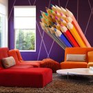 Colour Pencils Paint Children Room Full Color Wall Decal Sticker KR-110 FRST
