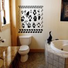Foot tracks footprints animal paws feet Room Stylish Wall Art Sticker Decal 8830
