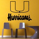 NCAA Wall Mural Vinyl Sticker Gym SPORTS LOGO Team Miami Hurricanes DA2971