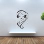 Wall Decor Vinyl Decal Sticker Girl With Headphones Listening Music tz143