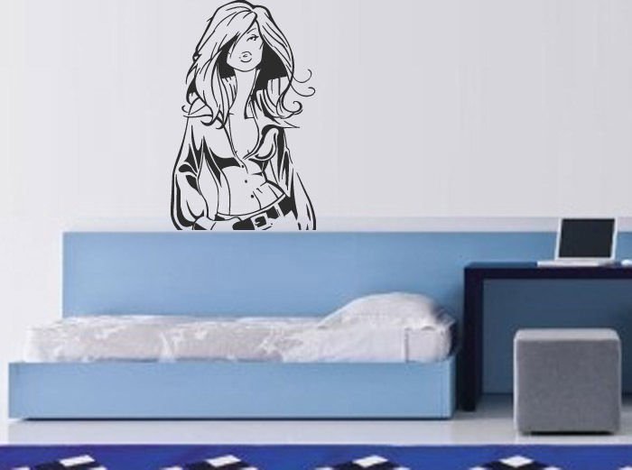 Wall Decor Vinyl Decal Sticker Beautiful Hot Girl tz493