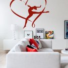 Girl woman yoga sport gymnastics dance heart Stylish Wall Art Sticker Decal 8671