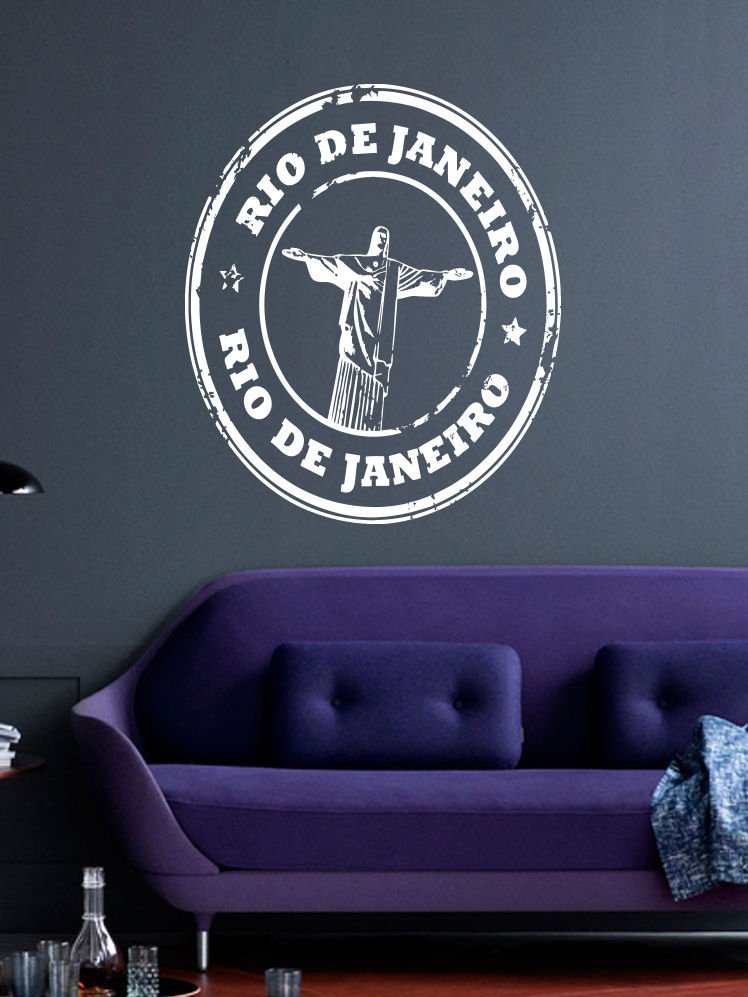Rio de Janeiro Brazil Statue Christ Redeemer Stylish Wall Art Sticker Decal 9184
