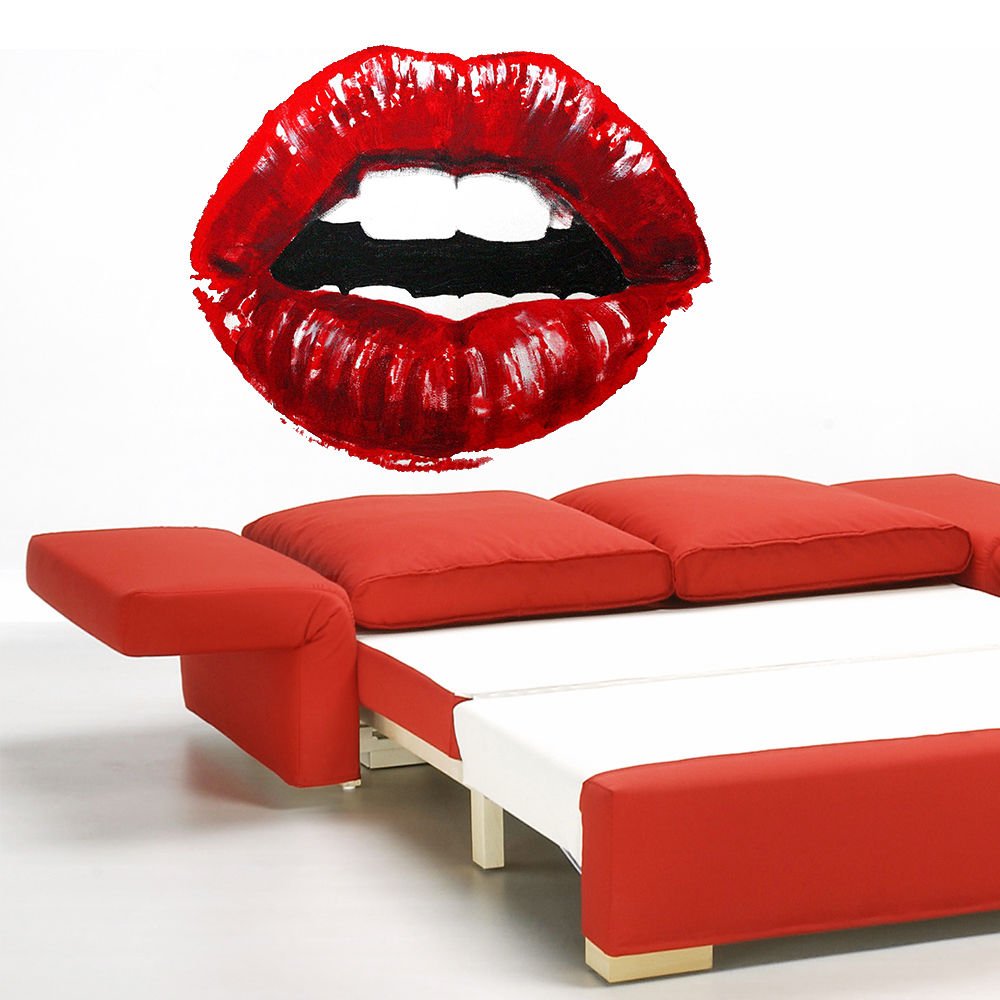Red Lips Modern Art Full Color Wall Decal Sticker AN-239 FRST