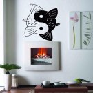 Feng Shui Oriental China black white fish Stylish Wall Art Sticker Decal 8768