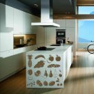 Grapes fruits kitchen ananas still vegetables Stylish Wall Art Sticker Decal8748