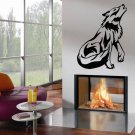 Wall Decor Vinyl Decal Sticker Howling Wolf Tribal Style tz917