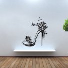 Wall Decor Vinyl Decal Sticker Beautiful Lady's Shoe High Heel tz2139