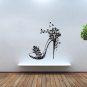 Wall Decor Vinyl Decal Sticker Beautiful Lady's Shoe High Heel tz2139