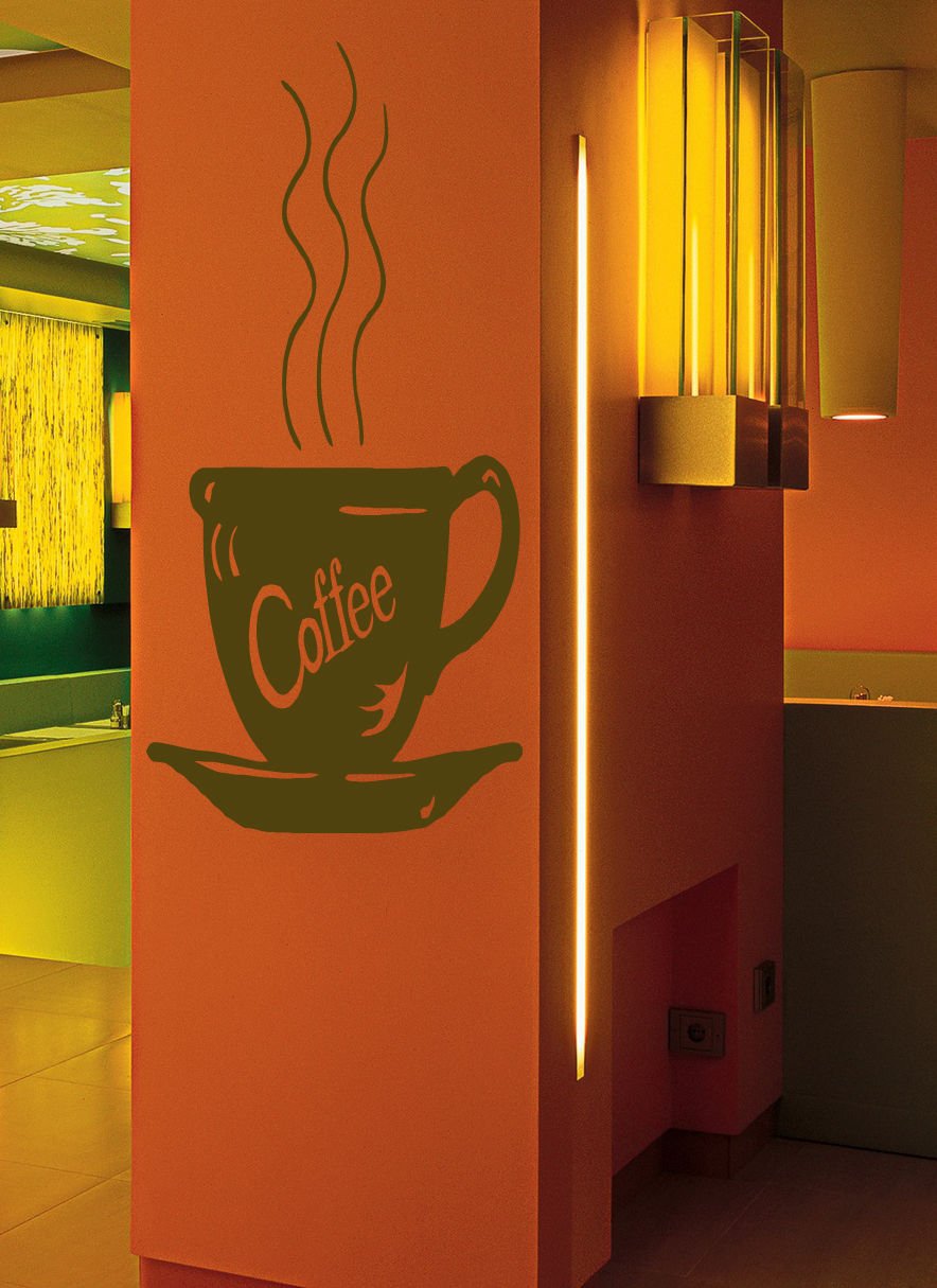 A restaurant coffee Tea coffee ice cream cake Stylish Wall Art Sticker Decal9145